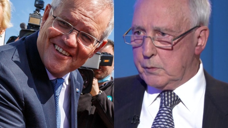 A composite image of Scott Morrison and Paul Keating