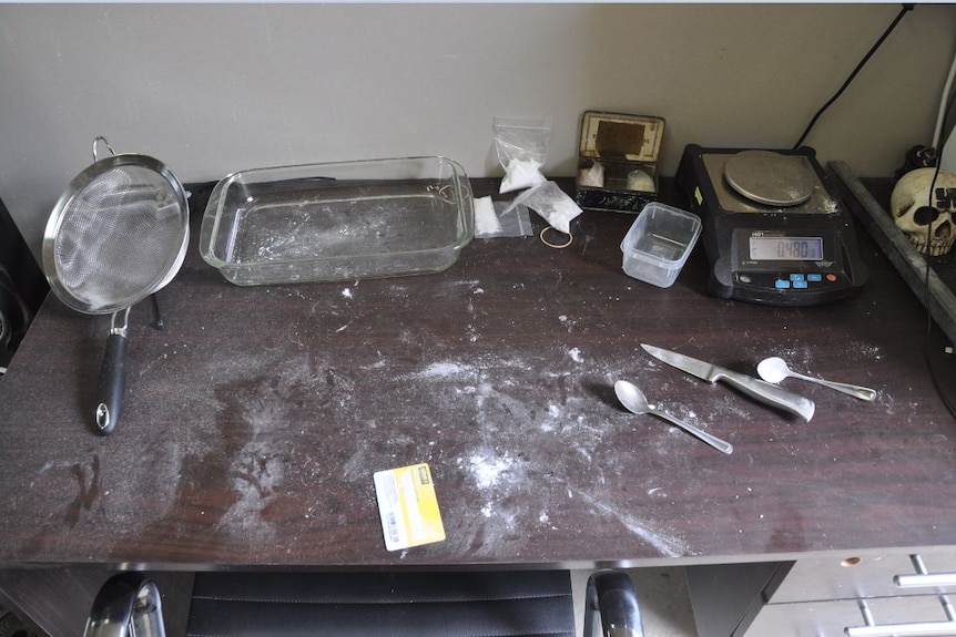 Drugs and drug paraphernalia seized at a home in Wanniassa.