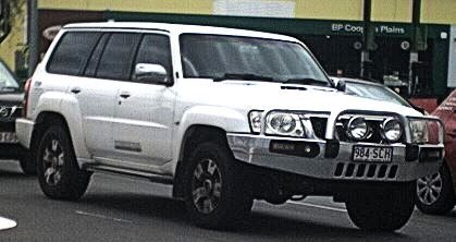 A white Nissan Patrol