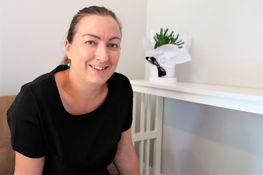 Clinical psychologist Olivia Boer in office.