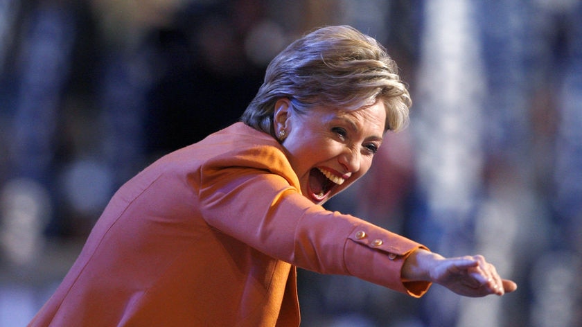 Senator Hillary Clinton addresses the 2008 Democratic National Convention