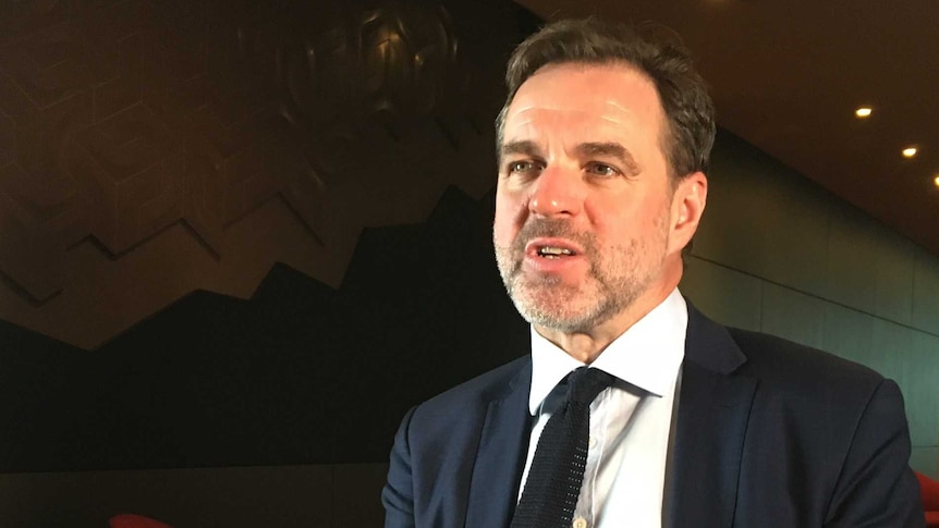 Historian Niall Ferguson during an interview with Elysse Morgan in Sydney, on March 5, 2019.