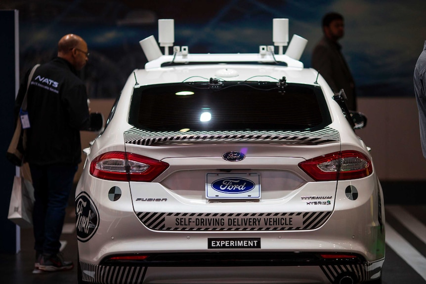 A car with camera on its roof.