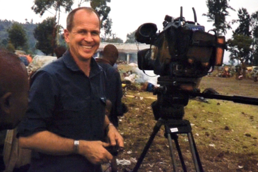 Jailed Australian journalist, Peter Greste, on assignment, date and location unknown.