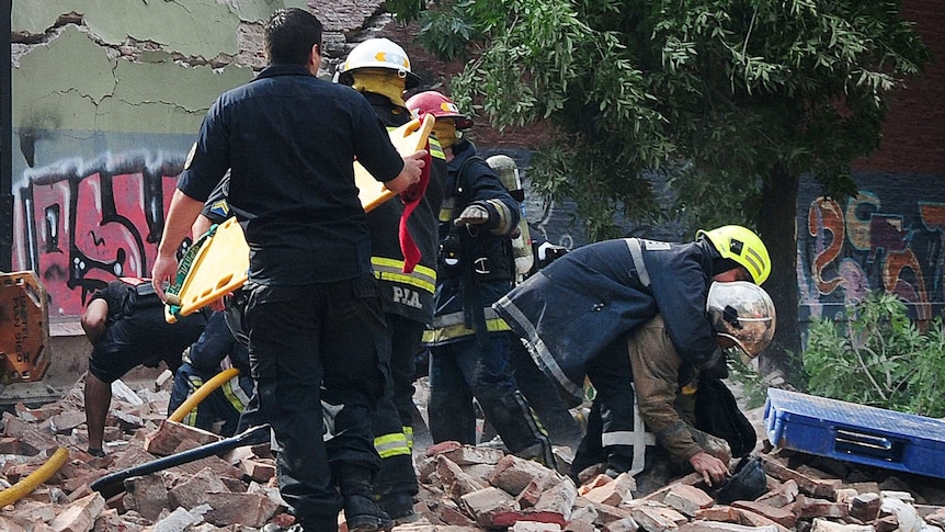 Five firefighters and two rescue workers killed in a fire in Buenos Aires.