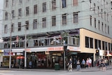 The outside of a building that houses Flinders Backpackers in Melbourne's CBD.