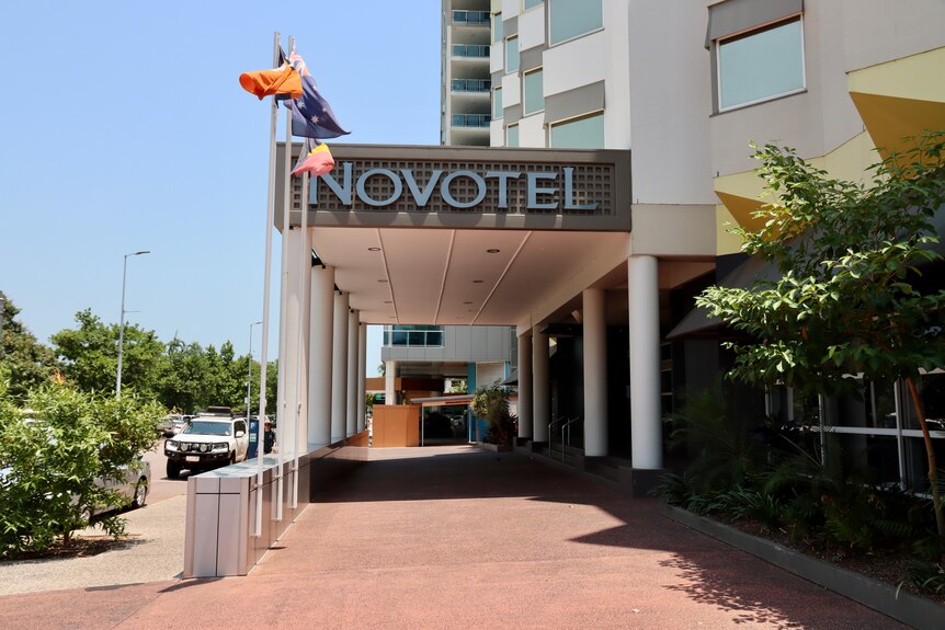 A novotel hotel from side on on the street