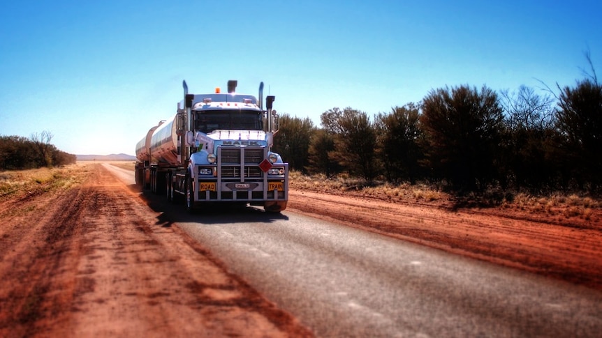 A road train on the Tanami Road