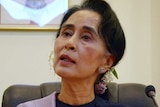 Aung San Suu Kyi speaks at press conference