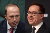 Composite image of Immigration Minister Peter Dutton and Qantas chief executive Alan Joyce.
