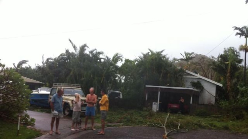 Townsville residents survey the damage after Cyclone Yasi cross the coast.