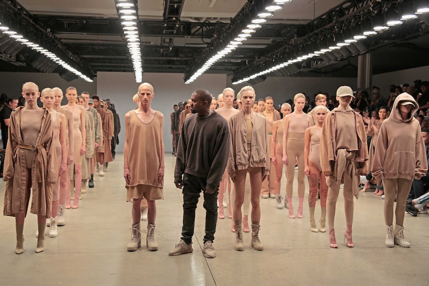 Kanye during New York Fashion Week