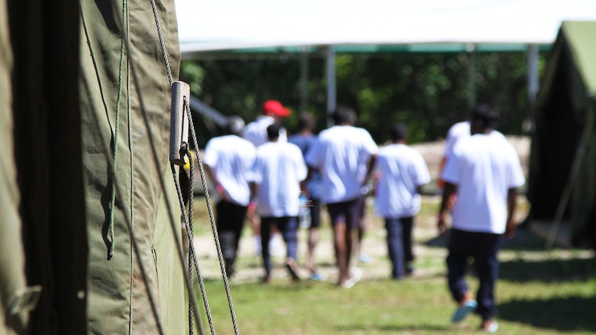 Tent accommodation at the federal government's offshore detention centre on Nauru