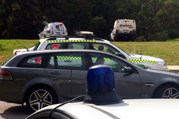 Police cars at Canning River, Kelmscott