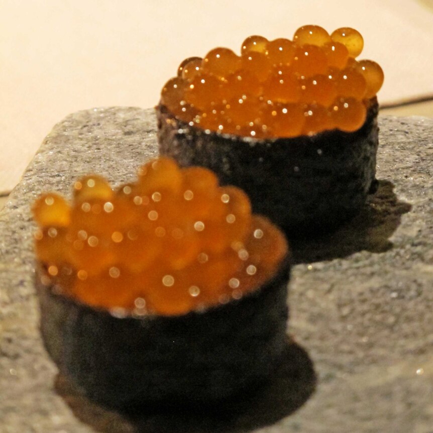 Trout roe in dried pig's blood