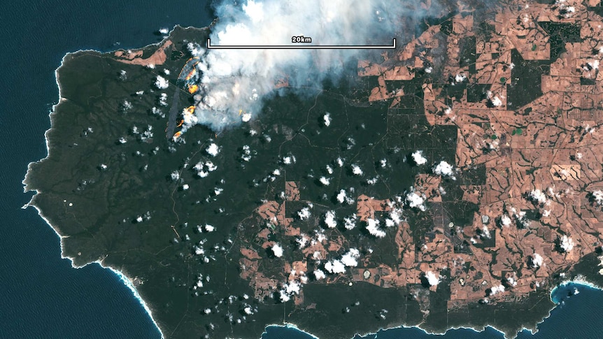 Satellite imagery of Kangaroo Island