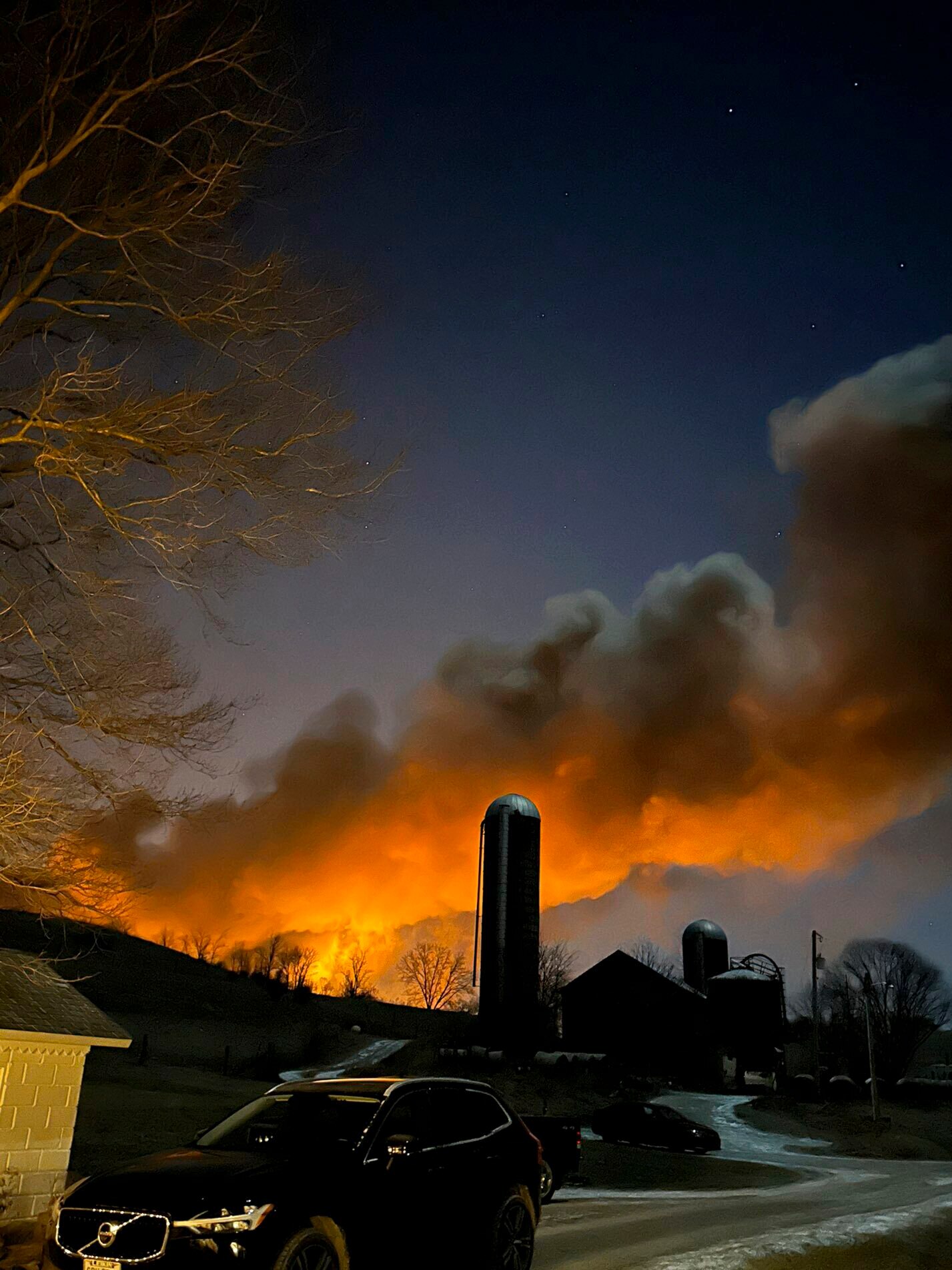 Ohio firefighers grapple with blaze in freezing temperatures as Norfolk
