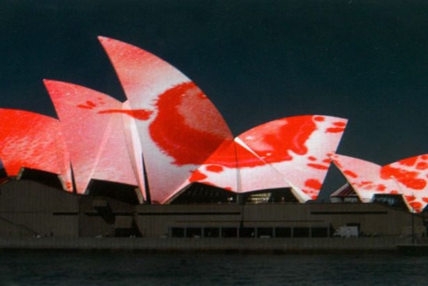 The Sydney Opera House lit up for the Vivid Sydney festival