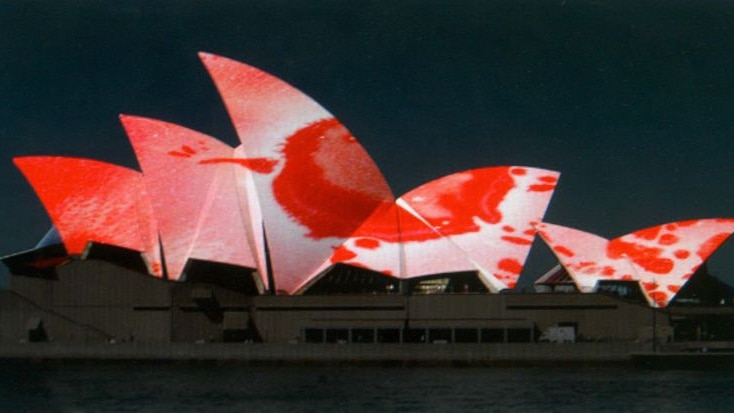 The Sydney Opera House lit up for the Vivid Sydney festival