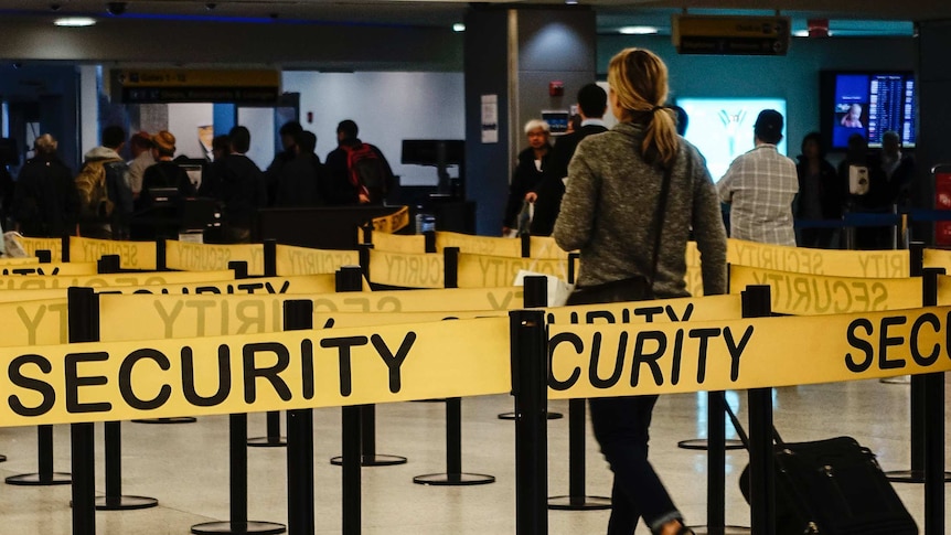 Generic security shot of a United States airport, Oct, 2014
