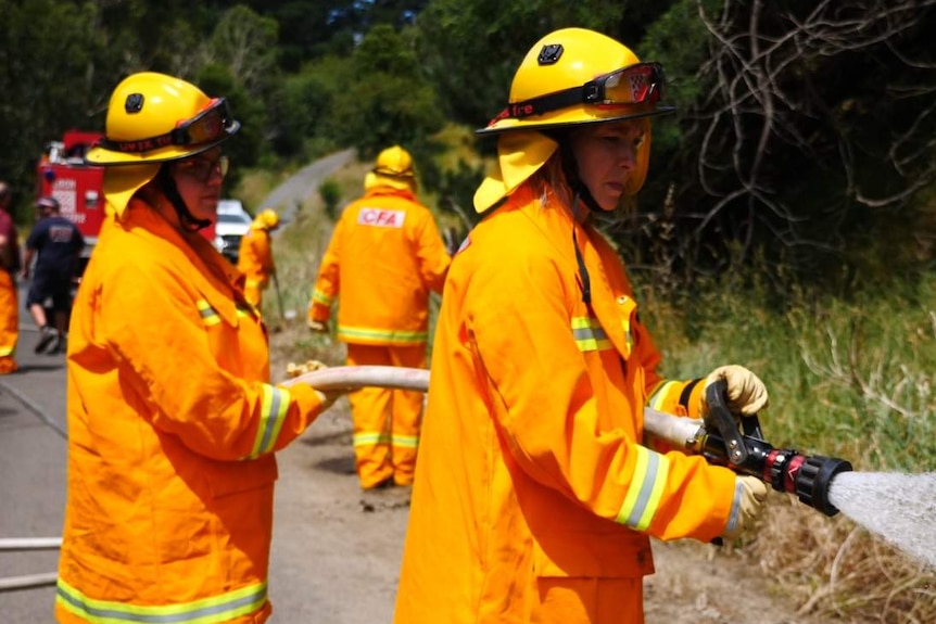 Lauren Pitts (right) is one of the CFA's new female 2020 recruits