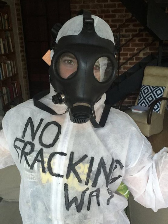 Claire Hickey in her Frackman costume