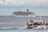 Cruise ship Carnival Magic seen near the shores of Cozumel October 17, 2014.