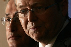 File photo: Wayne Swan and Kevin Rudd (Getty Images: Andrew Sheargold)