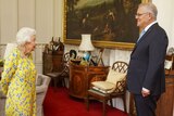The Queen greets Scott Morrison