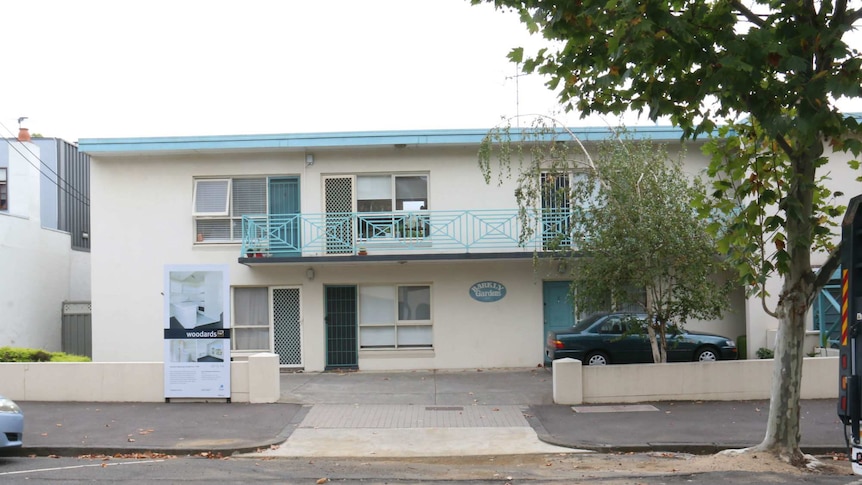A block of units at 50 Barkly Street, Carlton as it is today.