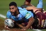 Michael Jennings scores the State Of Origin III game-winner