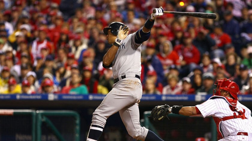 Rodriguez hits a two-run homer