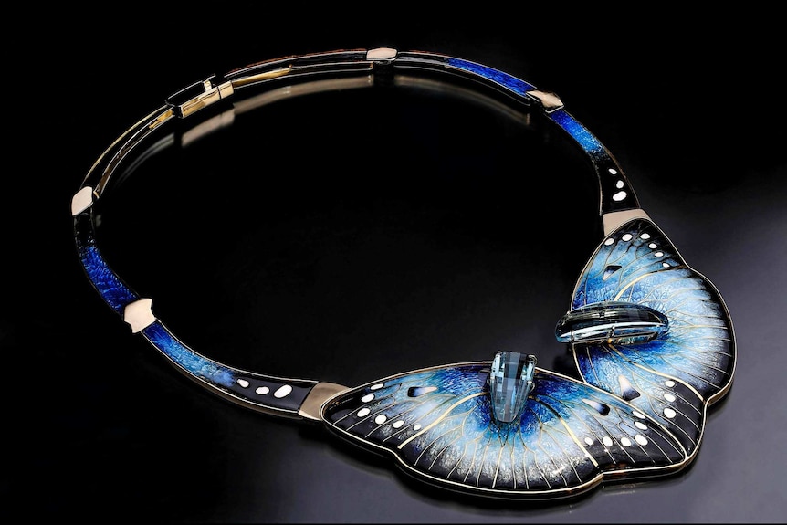 Enamel necklace by Debby Sheezel