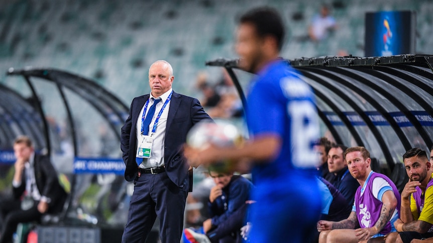 Graham Arnold looks on during ACL loss to Suwon