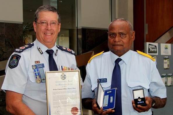 ian stewart and aboriginal tracker barry port