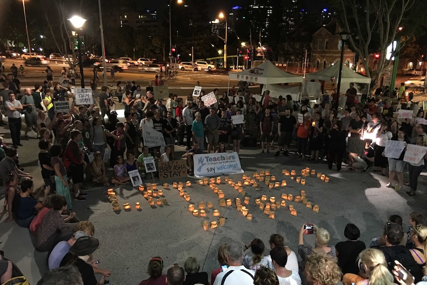 Refugee advocates gather at Brisbane's Lady Cilento Hospital