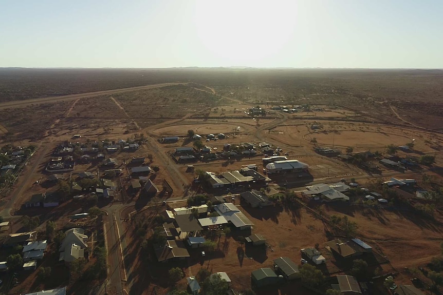 Aerial view of the remote community of Yuendumu.