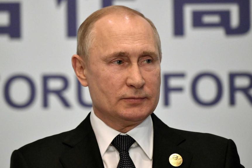 Vladimir Putin speaking in Beijing