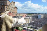 Pope Benedict XVI delivers the Urbi et Orbi message