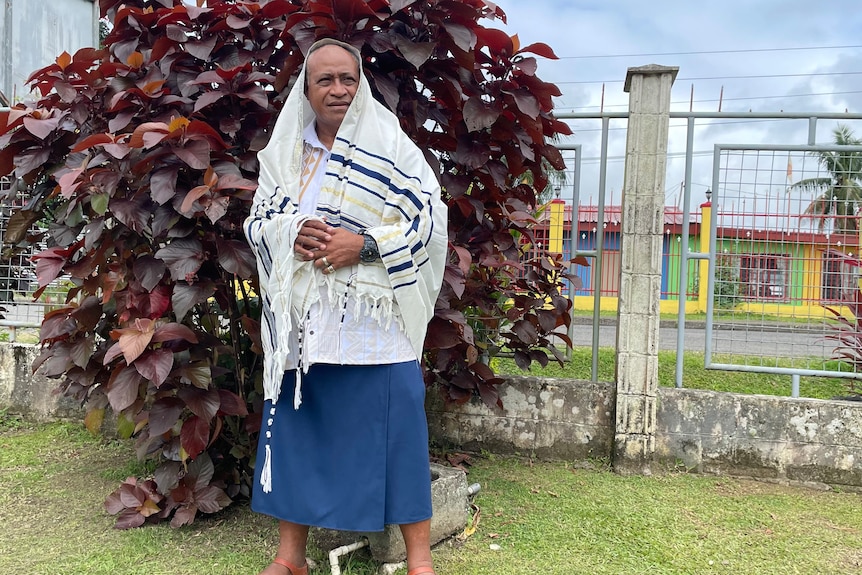 A Fijian man wearing a Jewish outfit 