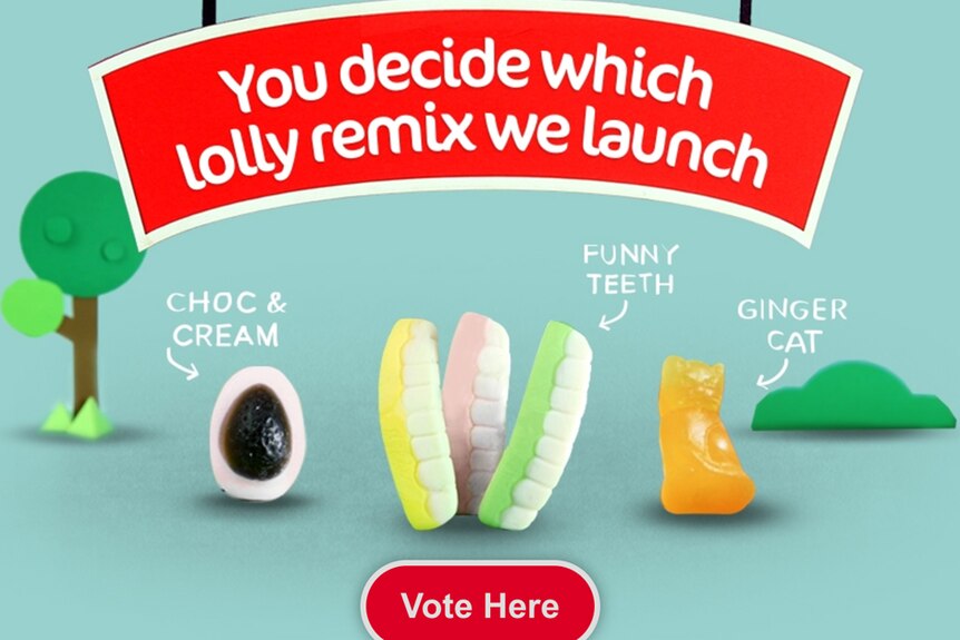 Allen's lollies is inviting internet users to vote on new sweet flavours.