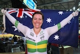 Australia's Anna Meares wins the women's keirin at the world track cycling titles in Paris.