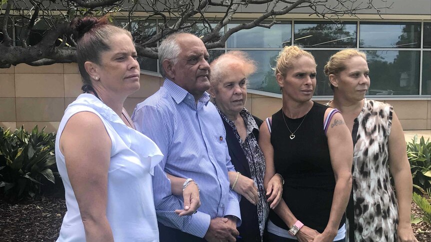 Lynette Daley's family outside court in Coffs Harbour.