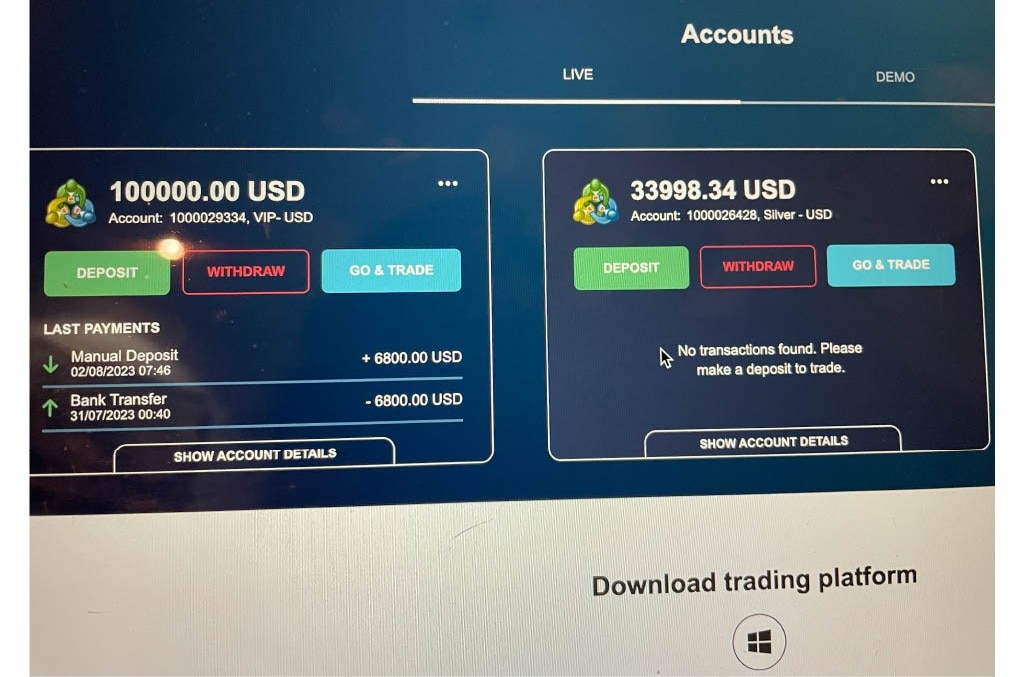 An example of Main Group's sophisticated online portal. 