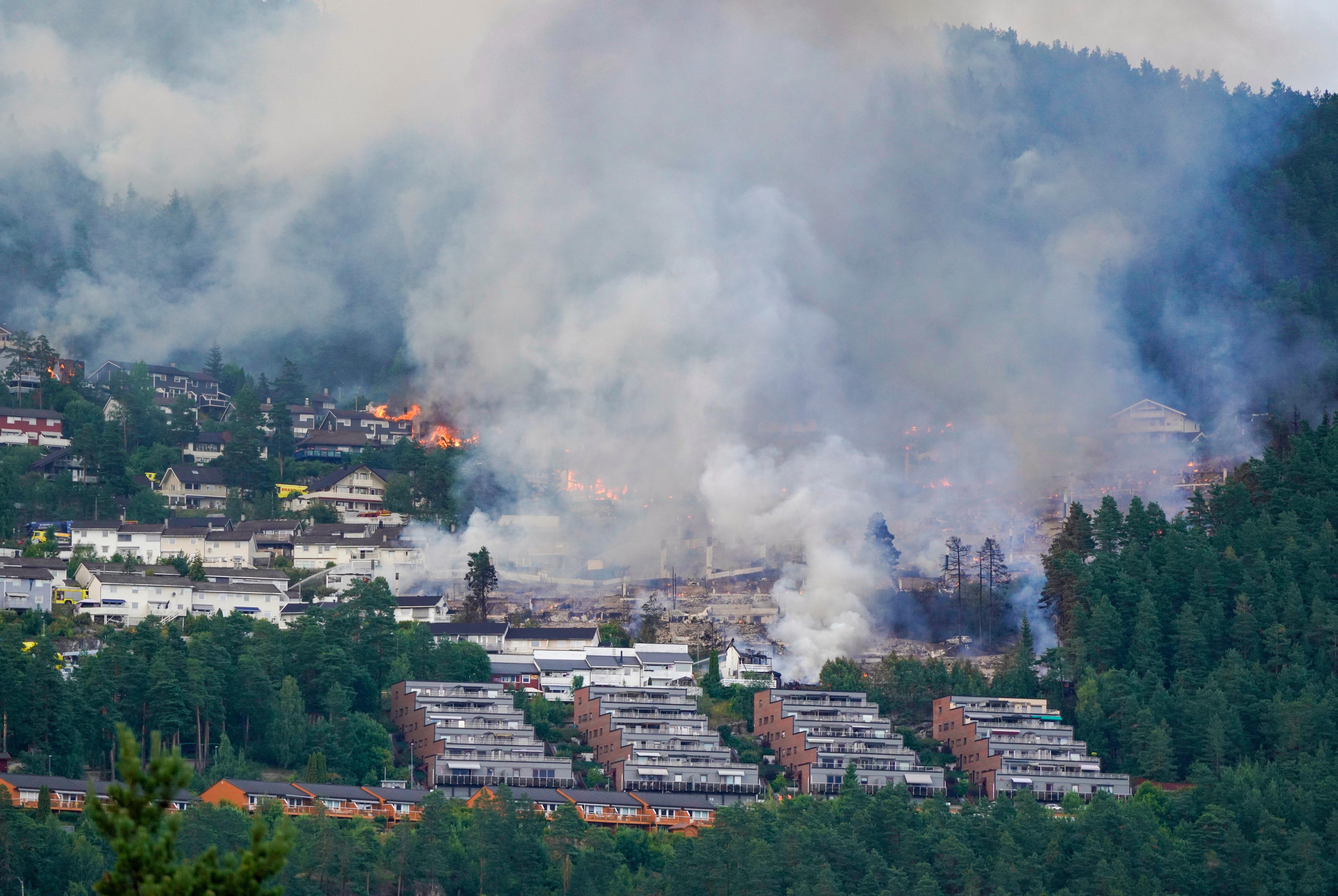 Massive fire becomes Norway's largest in modern times