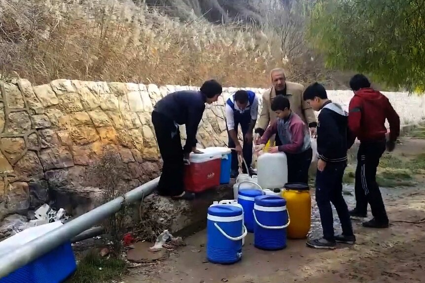 Residents in and around Damascus have faced severe water shortages since December
