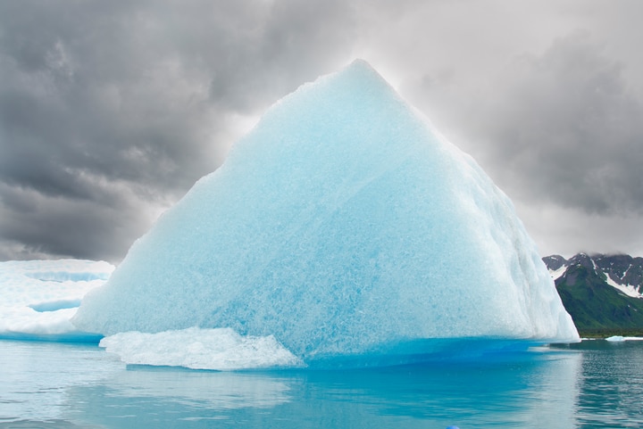 Blue glacier ice in Alaska