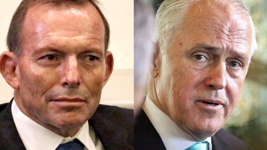 Composite image of Tony Abbott and Malcolm Turnbull.