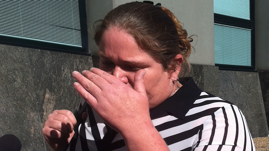 Former Qld Health employee Karma Elms outside the Brisbane Magistrates Court.