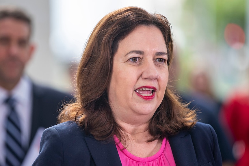 Queensland Premier Annastacia Palaszczuk speaks at a press conference at Parliament House.